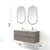 Skye Decor Set kupatilskog ormarića sa umivaonikom i ogledalom, 2 dela, Bež