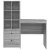 Stol s ladicama s policom s pohranom 2 pcs Siva Sonoma