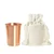 shumee Komplet Copper PURE: steklenička 950 ml + skodelica 250 ml + klasična zapestnica Gisane