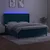 vidaXL Box spring postelja z vzmetnico LED temno modra 180x200cm žamet