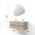 Skye Decor Set kupatilskog ormarića sa umivaonikom i ogledalom, 2 dela, Krem
