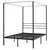 VEVOR Postelja s baldahinom 1965x1370x1830 mm črna