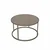 Hanah Home Royal klub sto O 75 cm, antik / bronzano staklo