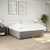 Vidaxl Box spring postelja z vzmetnico taupe 180x200 cm blago