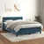 Vidaxl Box spring postelja z vzmetnico temno modra 140x190cm žamet