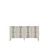Hanah Home komoda Slim 150, 150 cm, bela / travertin / zlatna