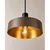 Luster na sajli HAKI 1xE27/60W/230V braon/crna