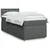 Vidaxl Box spring postelja z vzmetnico temno siva 90x190 cm blago