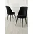 Hanah Home set trpezarijskih stolica Jaxe 2 kom, crna tkanina Babyface, crne metalne noge