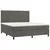 Krevet box spring s madracem LED tamnosivi 180x200 cm baršun