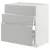 METOD / MAXIMERA Pod.element sudop. i 3front/2fioke, bela/Havstorp svetlosiva, 80x60 cm