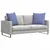 Jastučići za sofu 2 pcs Traper plava 80 x 80 cm tkanina