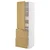 METOD / MAXIMERA Vis.el. s polic/4fiok/vrat/2front, bela/Voxtorp im. hrastovine, 60x60x200 cm