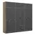 Hanah Home Garderober Elina-8910, 277x253x52 cm, Antracit