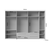 JELA Plakar P74B/PN - kolekcija Piano - Kristalno bela/Kristalno Bela HG Lak - 322x226x60 cm