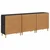 Komode 3 pcs Crni hrast 60 x 35 x 70 cm Konstruirano drvo