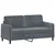 3-dijelni set sofa tamnosivi baršunasti