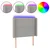 LED uzglavlje svjetlosivo 93 x 16 x 118/128 cm od tkanine