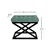 Atelier del Sofa Tabure 50x42x40cm, Crno-Zeleno