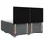 vidaXL Postelja boxspring z vzmetnico Temno siva 200 x 200 cm Blago