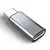 INF Lightning ženski na moški polnilni adapter tipa C Grey, (21248003)