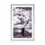 Plakat s paspartujem drevo obdano z oblaki - 30x45 silver