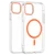Transparent Color Ring MagSafe maska za iPhone 15 Plus – Narandžasta