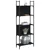 Police za knjige s 5 razina crne 60,5 x 24 x 166,5 cm drvene