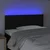 Vidaxl LED posteljno vzglavje črno 90x5x78/88 cm blago