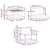 Set vanjskih sofa 7 pcs Bijela i bež 79 x 79 x 37 cm