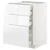 METOD / MAXIMERA Pod.orm.3front/2dnj/1srd/1vis.fiok, bela/Voxtorp v. sjaj bela, 60x60 cm