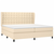 vidaXL vidaXL Box spring postelja z vzmetnico krem 200x200 cm blago, (20892812)