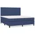 Greatstore Box spring postelja z vzmetnico modra 160x200 cm blago
