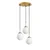 Opviq Luster Orbital-20-14047, 45x45x120cm, IP20, Belo-zlatne boje