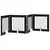 Vrata za pse s postoljem 4 pcs Crni hrast 80 x 80 cm