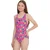 Arena party swimsuit pro back pink/multi 128cm