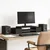 Stalak za monitor s pohranom crni 70x27x15 cm konstruirano drvo