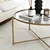 Hanah Home Gold Sun S404F Klub sto, 83x83x40cm, Bronzani