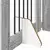 Vrata za pse s postoljem 6 pcs Siva sonoma 60 x 80 cm