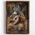 WallXpert uramljena MDF slika NAL147-46, magarac svira lutnju, 35,5 x 47 cm