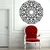 WallXpert metalni zidni ukras 5094, okrugla mandala od isprepletanih petlji, 58 x 58 cm, crni