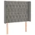 LED uzglavlje svjetlosivo 103 x 16 x 118/128 cm baršunasto