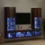 TV zidne jedinice s LED-om 5 pcs Staro drvo Konstruirano drvo