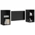 Set TV komoda Zidne 2 pcs Crni hrast 37 x 37 x 72 cm