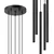Sollux SL.1176 - Luster na lanku PASTELO 5xG9/8W/230V crna