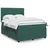 Vidaxl Box spring postelja z vzmetnico temno zelena 140x200 cm žamet
