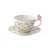 Set of 2 coffee cups with saucers, porcelain, 120 ml, Dancing Butterf
