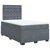 Vidaxl Box spring postelja z vzmetnico temno siva 120x200 cm žamet