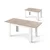 Costway Raztegljiva jedilna miza 158x70x76 cm bela