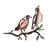 Aberto Design Dekorativna figura Bird on the branch 29, 39x45 cm, 1.5 mm, Bronzane boje
